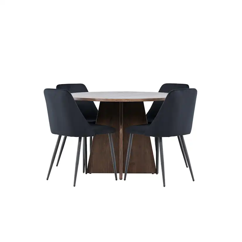 Matgrupp Venture Home Bootcut Ø110 med 4 st Night Stolar