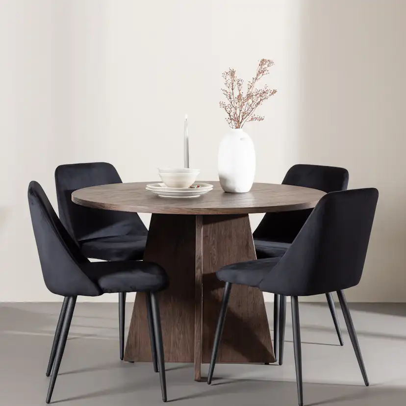 Matgrupp Venture Home Bootcut Ø110 med 4 st Night Stolar