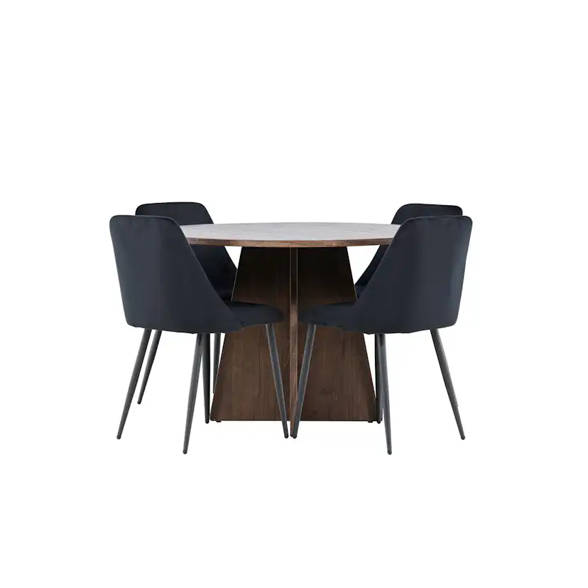 Matgrupp Venture Home Bootcut Ø110 med 4 st Night Stolar