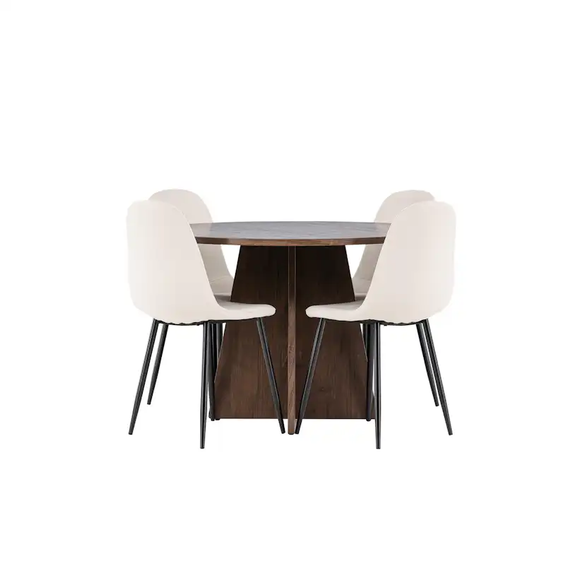 Matgrupp Venture Home Bootcut Ø110 med 4 st Polar Stolar Sammet