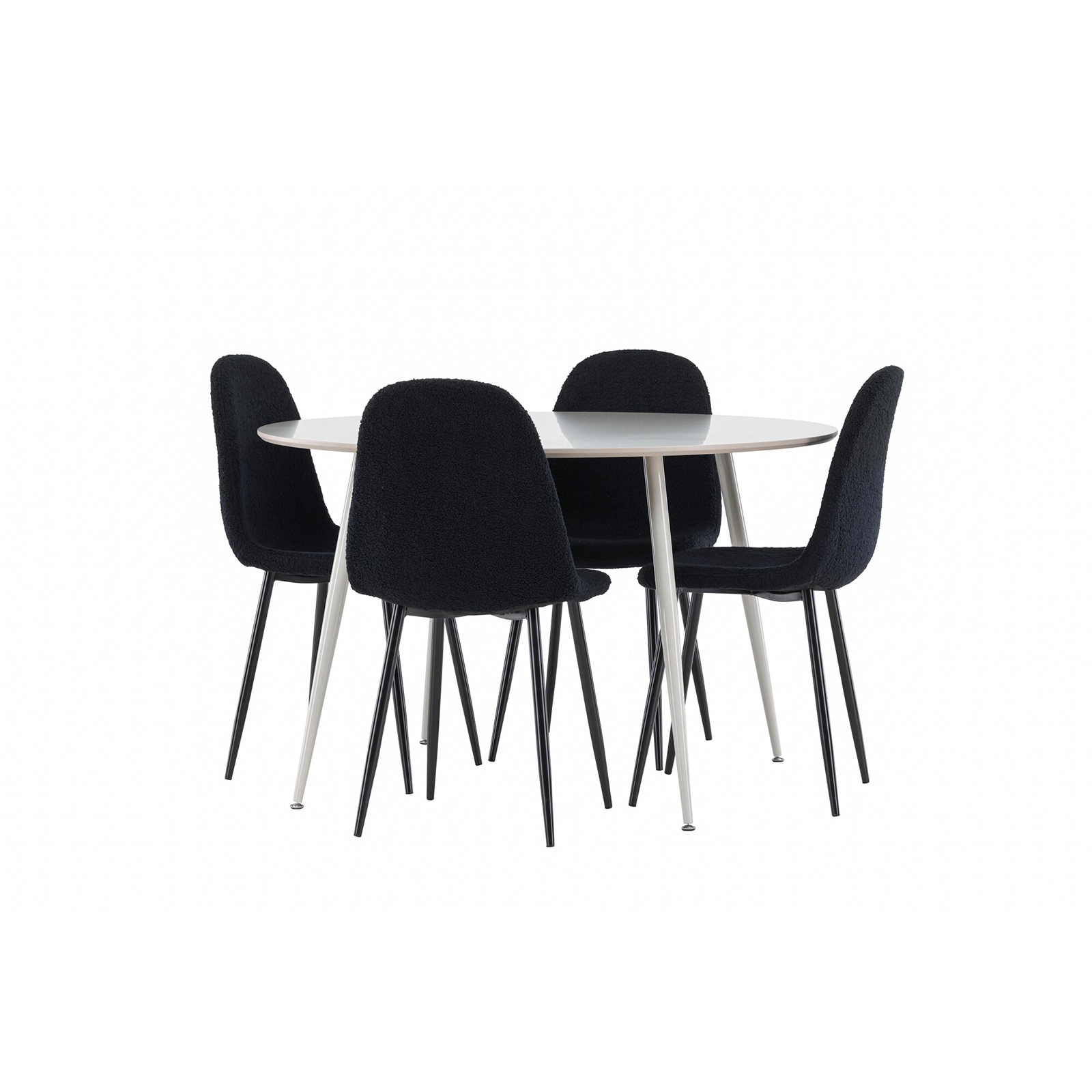 Matgrupp Venture Home Plaza Ø120 med 4 st Polar Stolar Teddy