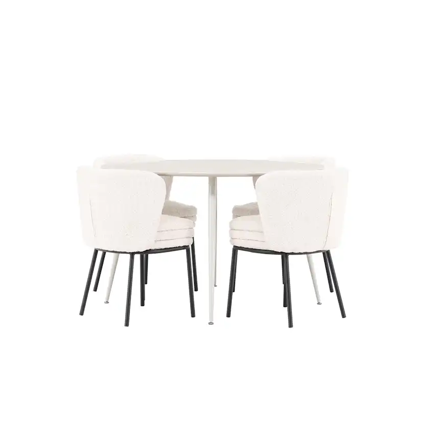 Matgrupp Venture Home Plaza Ø120 med 4 st Agnes Stolar