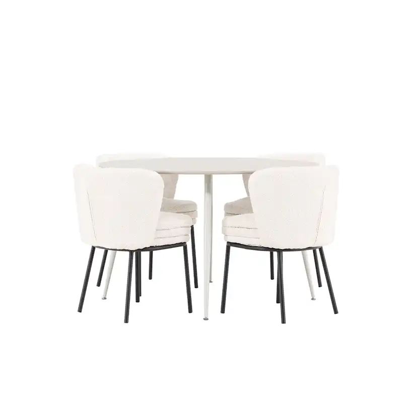 Matgrupp Venture Home Plaza Ø120 med 4 st Agnes Stolar