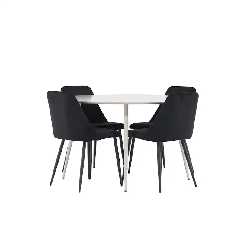 Matgrupp Venture Home Plaza Ø120 med 4 st Night Stolar