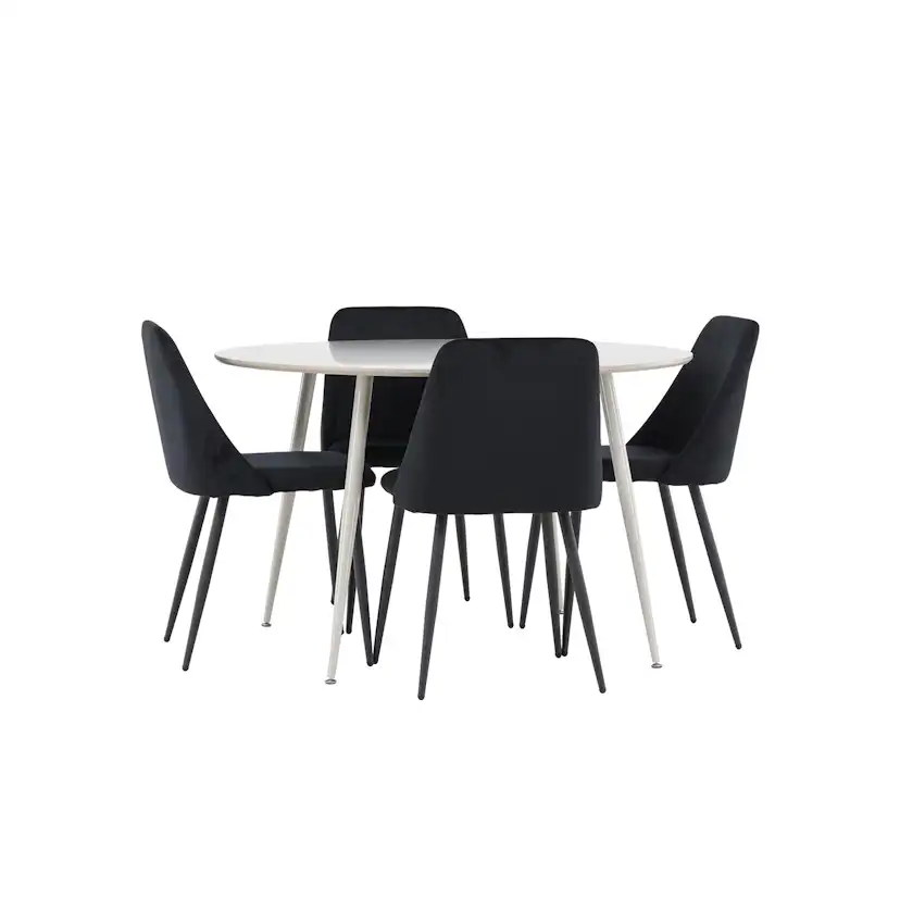 Matgrupp Venture Home Plaza Ø120 med 4 st Night Stolar