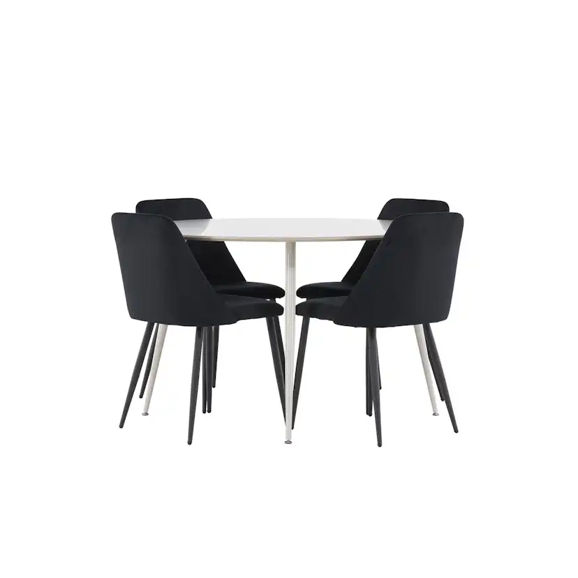 Matgrupp Venture Home Plaza Ø120 med 4 st Night Stolar