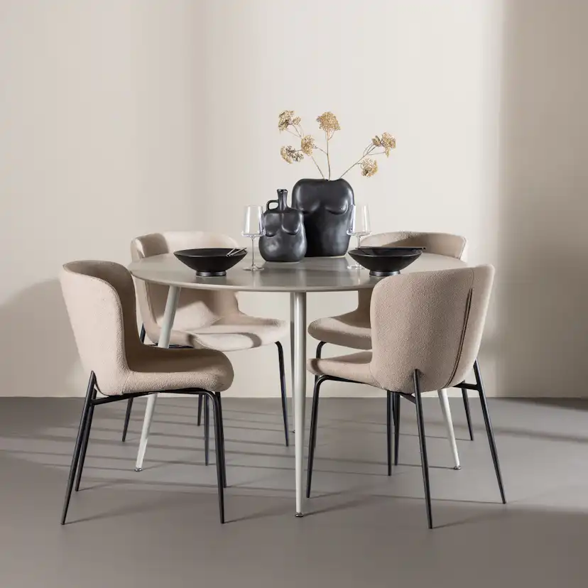 Matgrupp Venture Home Plaza Ø120 med 4 st Modesto Stolar