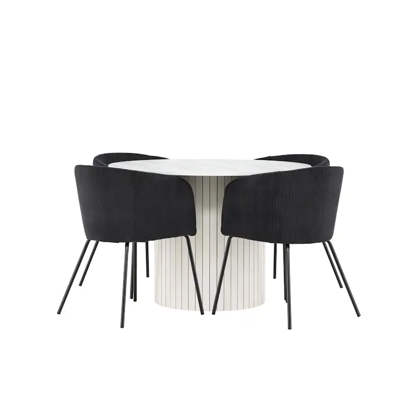 Matgrupp Venture Home Härön Ø110 med 4 st Berit Stolar