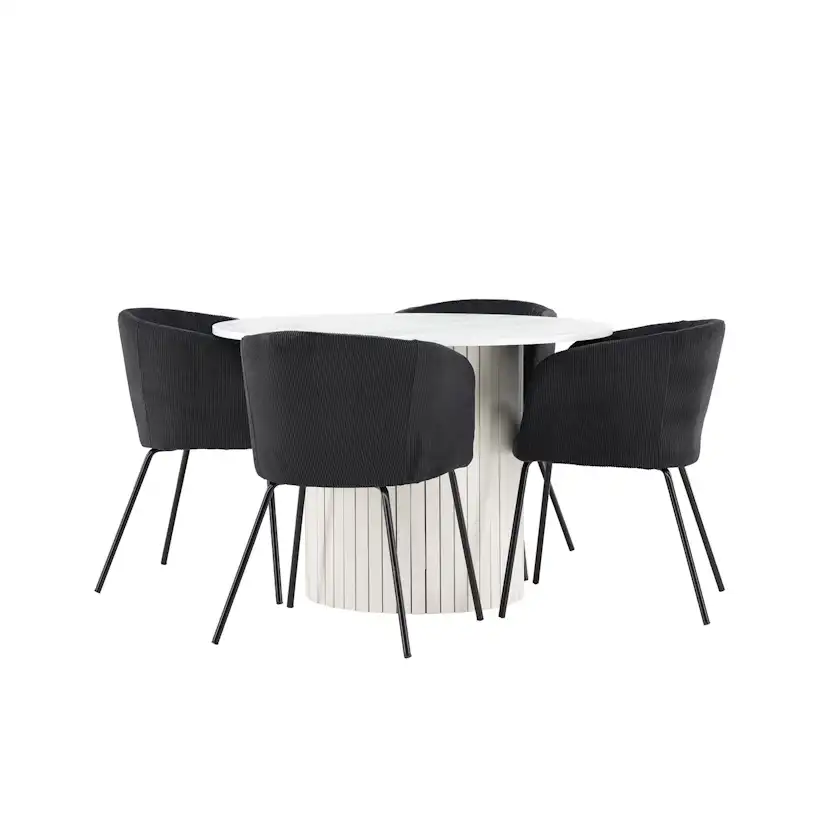 Matgrupp Venture Home Härön Ø110 med 4 st Berit Stolar