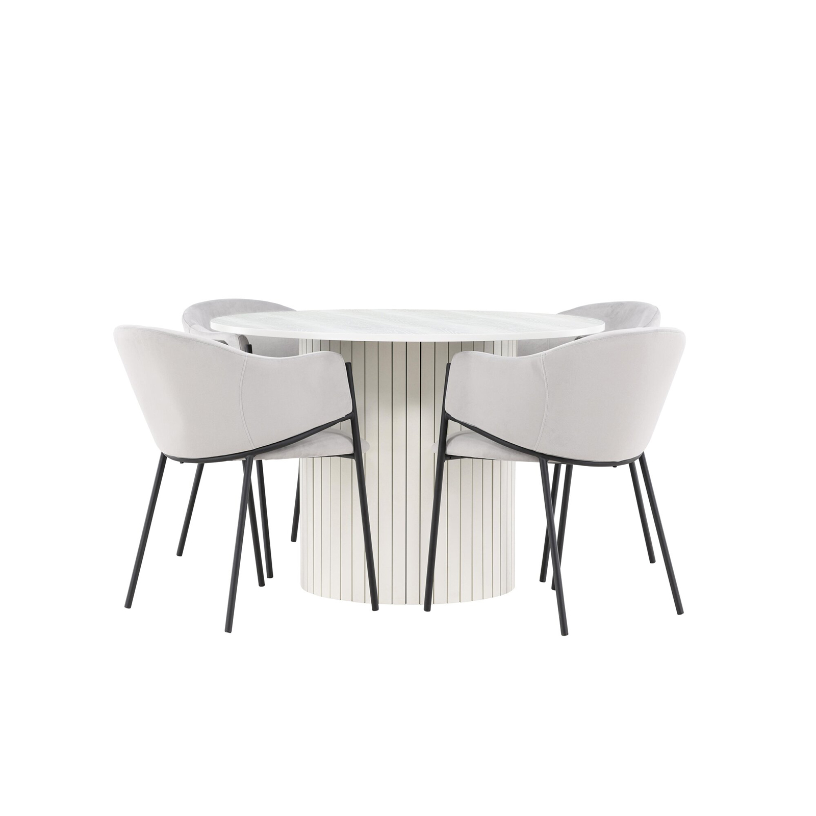 Matgrupp Venture Home Härön Ø110 med 4 st Evelina Stolar