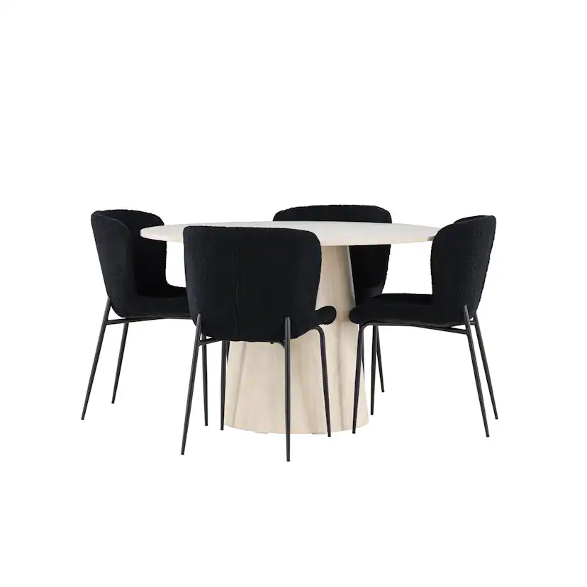 Matgrupp Venture Home Lanzo Ø120 med 4 st Modesto Stolar