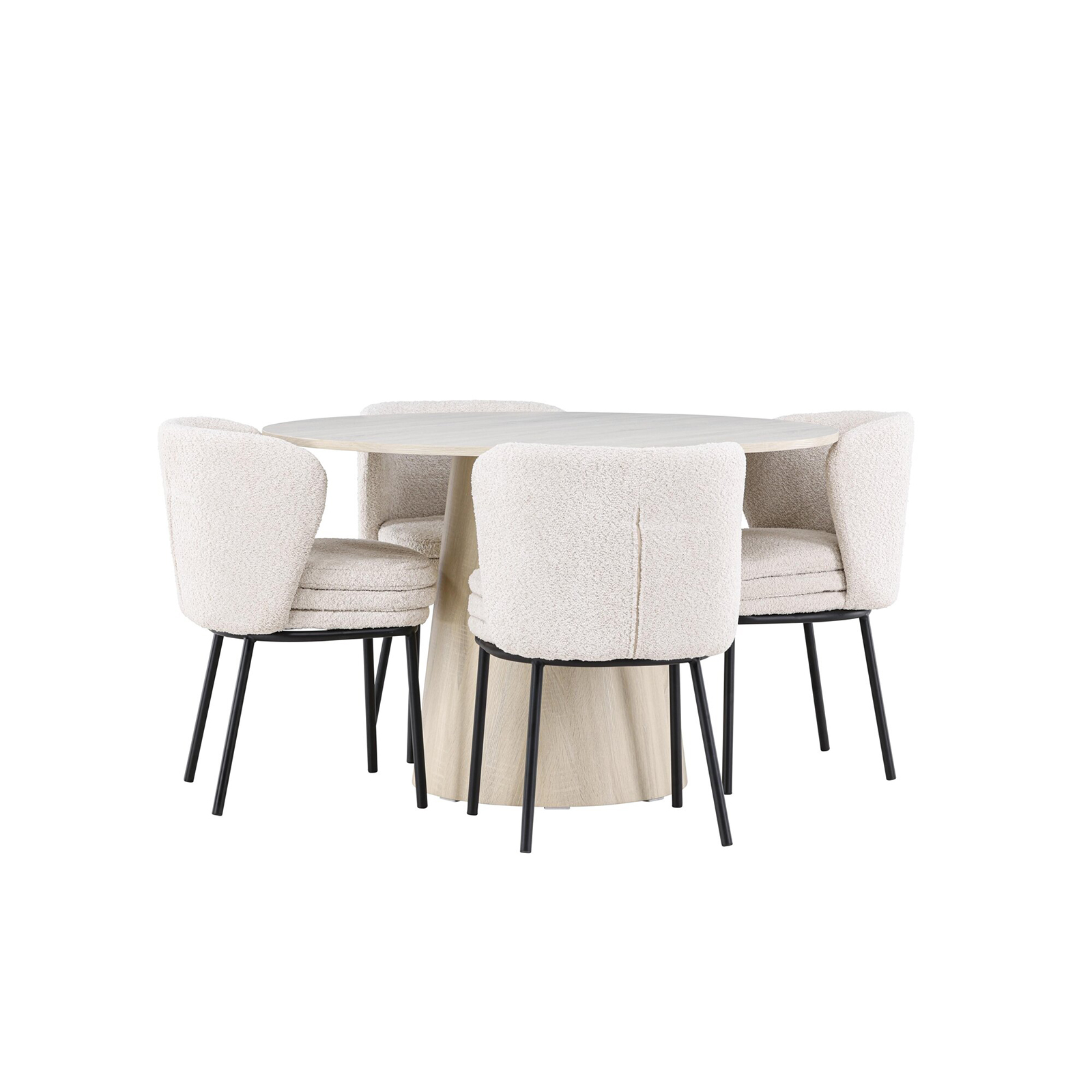 Matgrupp Venture Home Lanzo Ø120 med 4 st Agnes Stolar