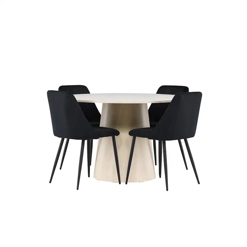 Matgrupp Venture Home Lanzo Ø120 med 4 st Night Stolar