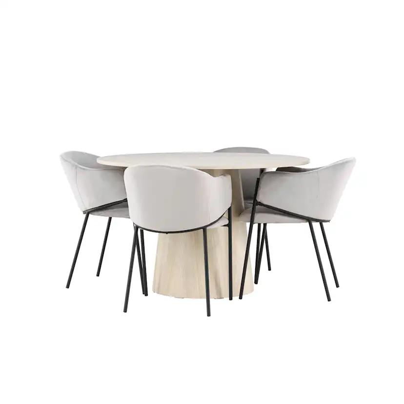 Matgrupp Venture Home Lanzo Ø120 med 4 st Evelina Stolar