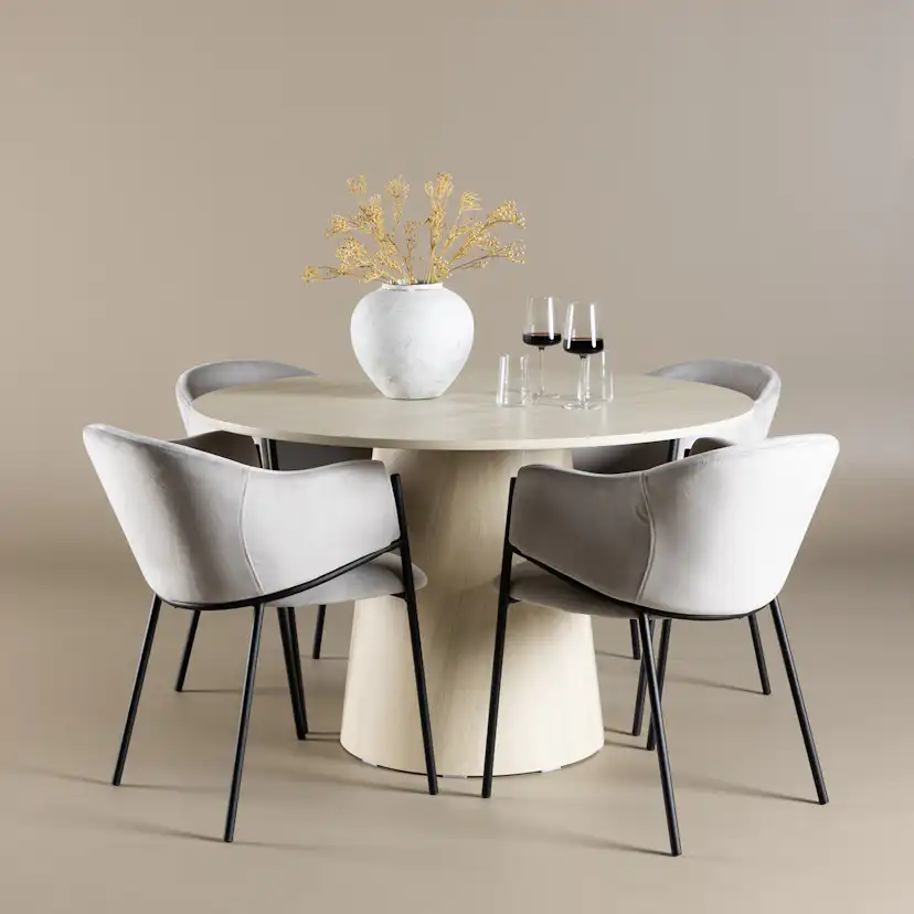 Matgrupp Venture Home Lanzo Ø120 med 4 st Evelina Stolar
