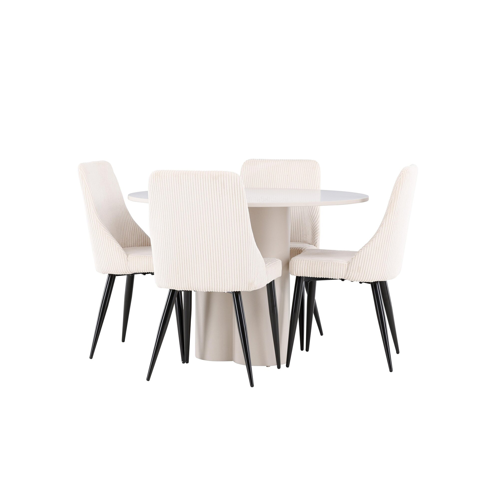 Matgrupp Venture Home Olivia Ø110 med 4 st Leone Stolar