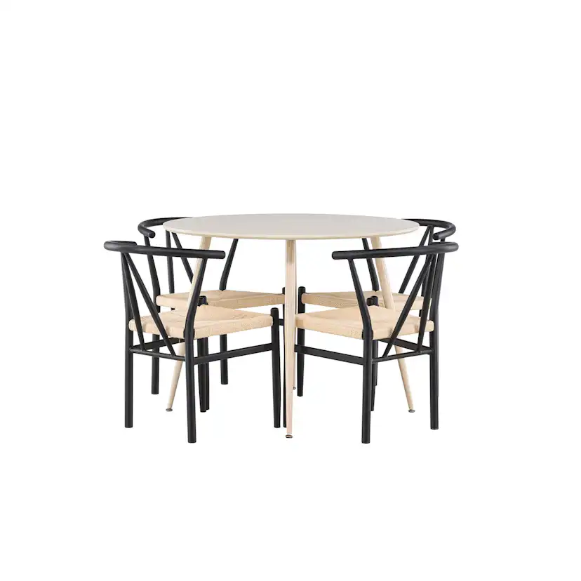 Matgrupp Venture Home Plaza Ø100 med 4 st Alfons Stolar