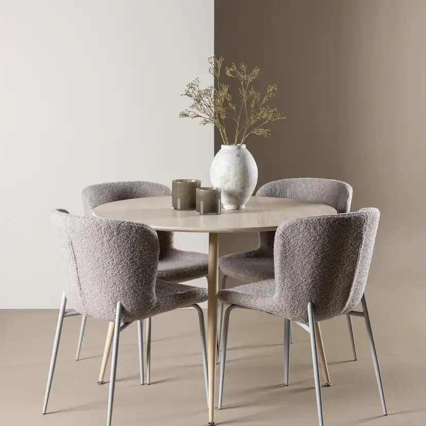 Matgrupp Venture Home Plaza Ø100 med 4 st Modesto Stolar