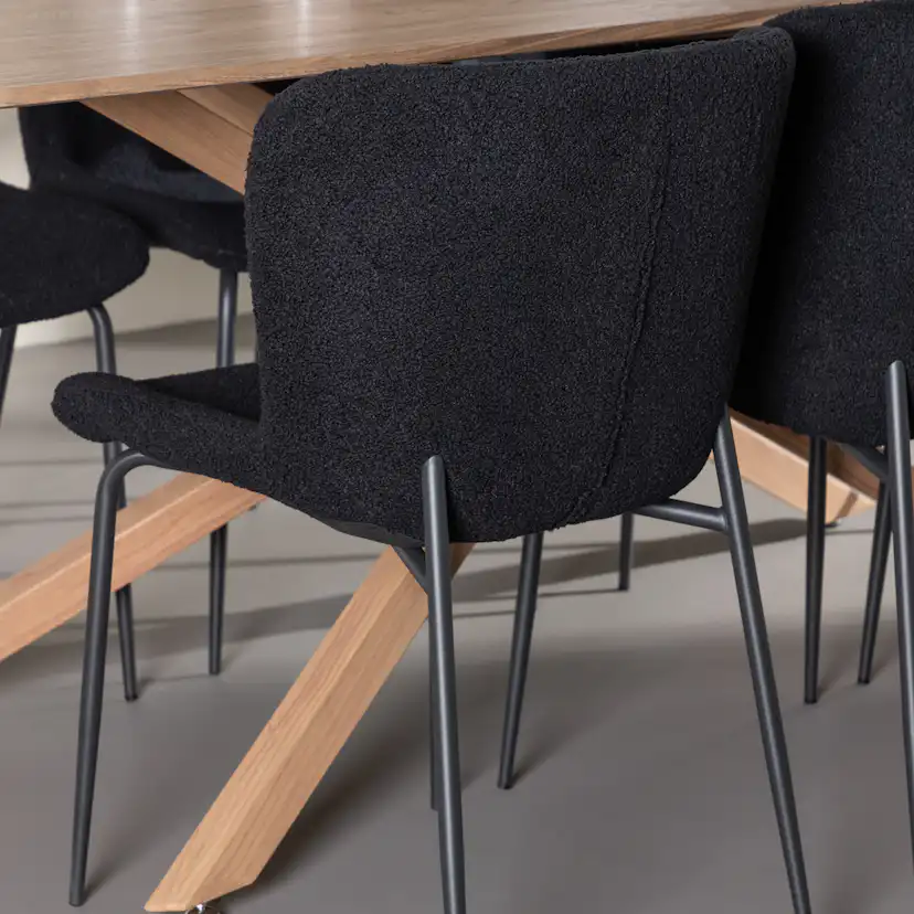 Matgrupp Venture Home Piazza 180 med 6 st Modesto Stolar Teddy