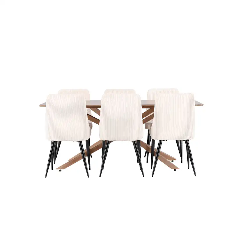 Matgrupp Venture Home Piazza 180 med 6 st Leone Stolar