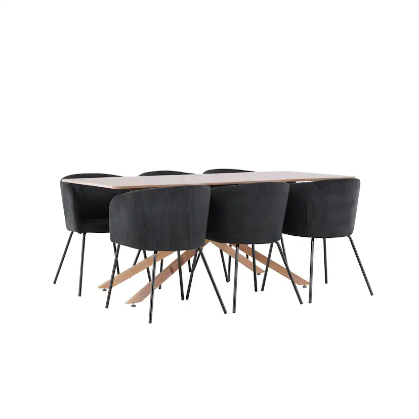 Matgrupp Venture Home Piazza 180 med 6 st Berit Stolar