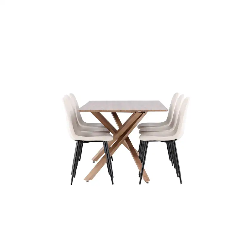 Matgrupp Venture Home Piazza 180 med 6 st Polar Stolar Sammet