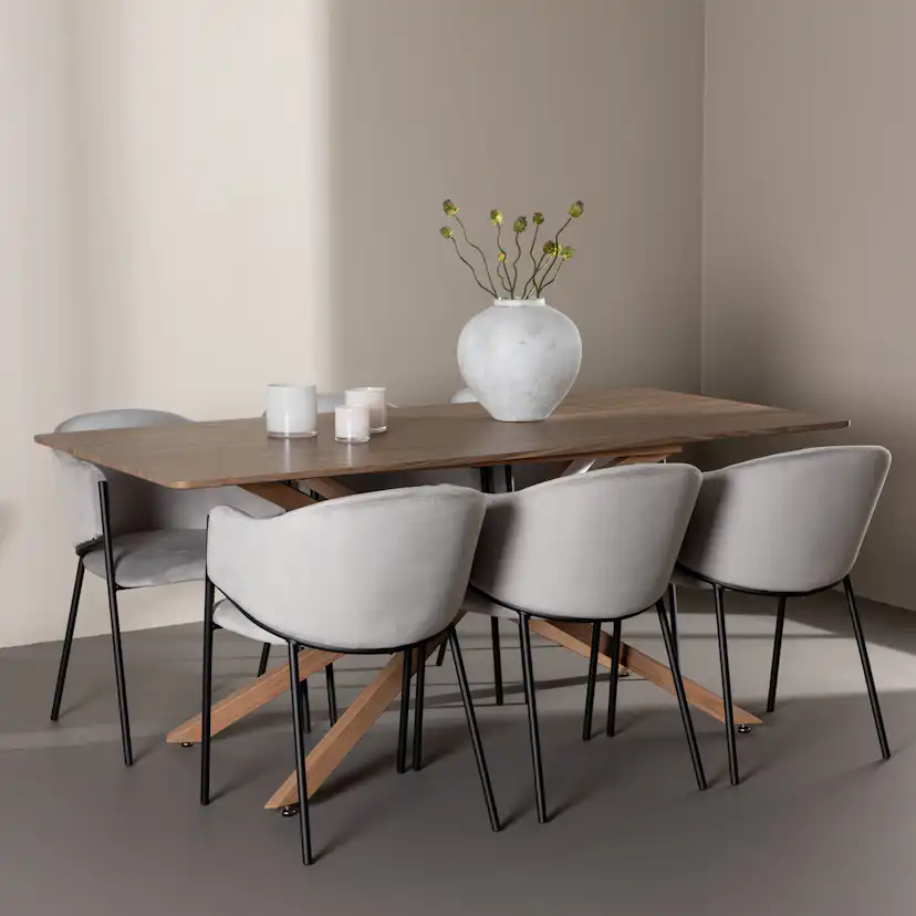 Matgrupp Venture Home Piazza 180 med 6 st Evelina Stolar