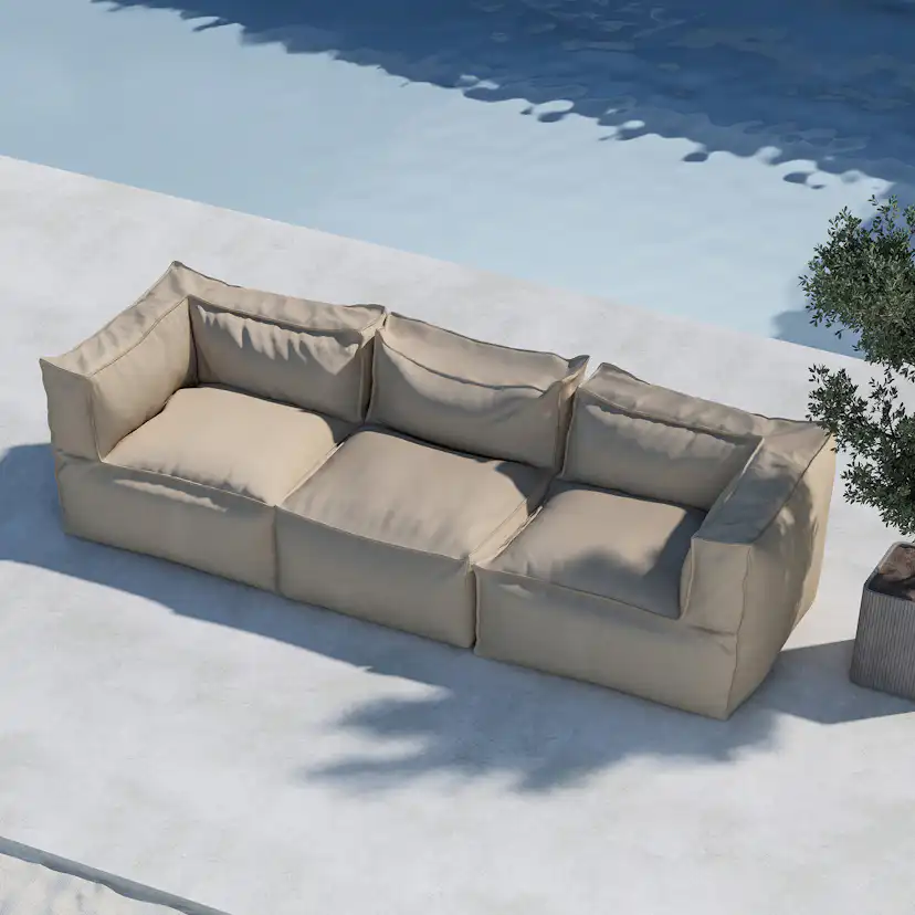 Loungesoffa Venture Home Rambo 3-sits Rak Utomhus