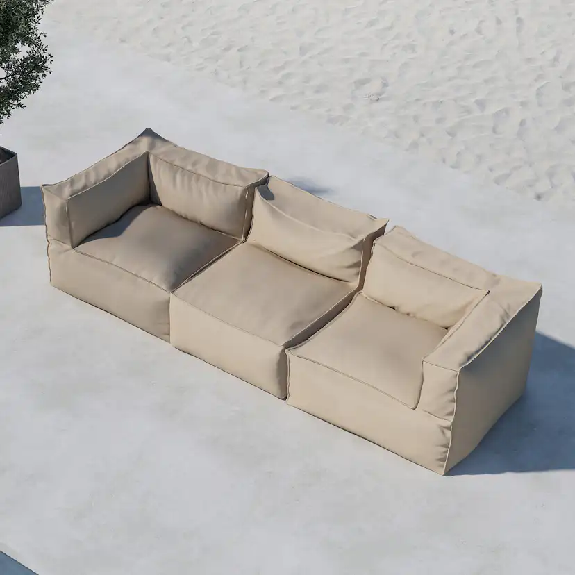 Loungesoffa Venture Home Rambo 3-sits Rak Utomhus