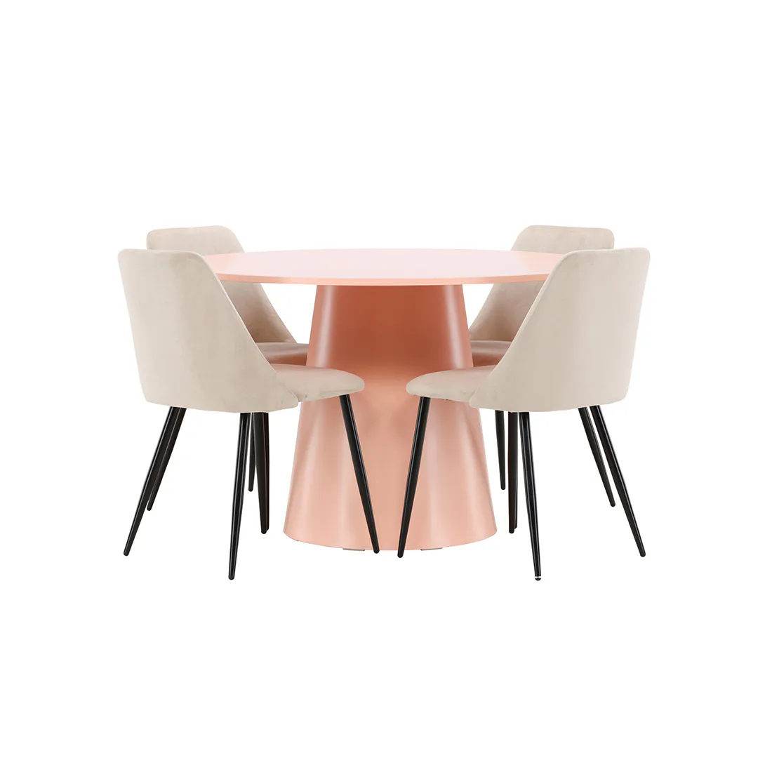 Matgrupp Venture Home Lanzo Ø120 cm med 4st Night Matstolar