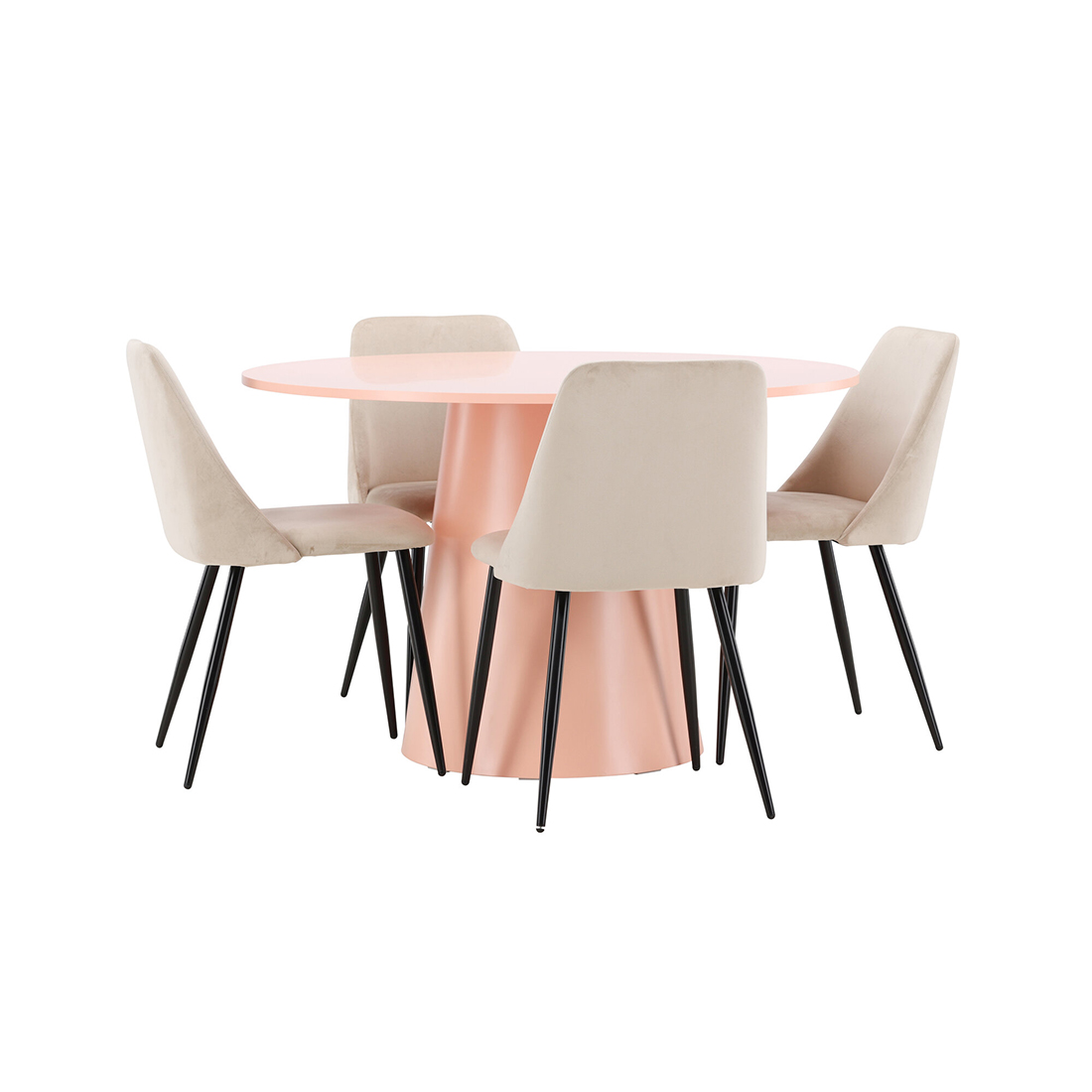 Matgrupp Venture Home Lanzo Ø120 cm med 4st Night Matstolar