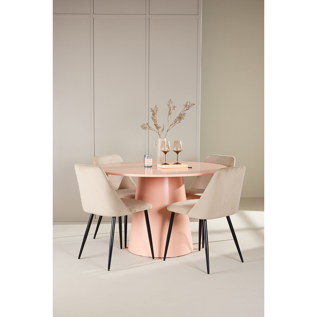 Matgrupp Venture Home Lanzo Ø120 cm med 4st Night Matstolar