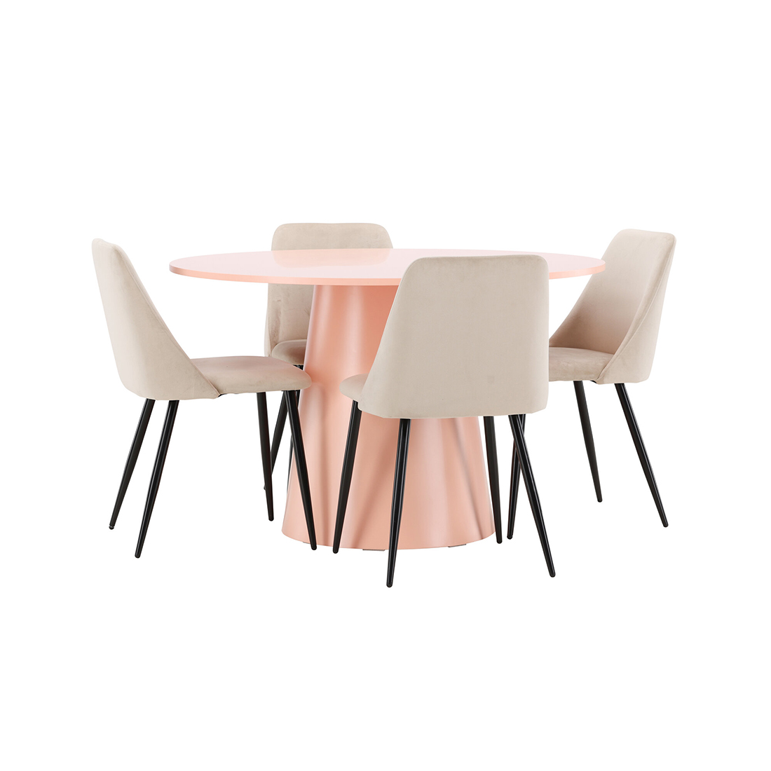 Matgrupp Venture Home Lanzo Ø120 cm med 4st Night Matstolar