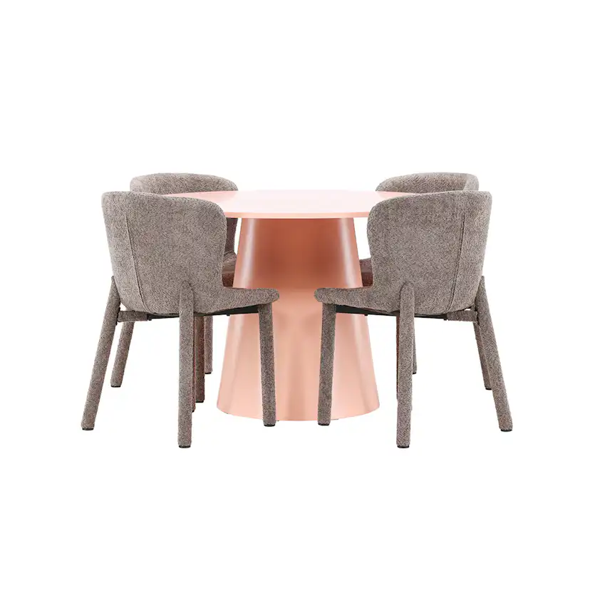 Matgrupp Venture Home Lanzo Ø120 cm med 4st Astoria Matstolar