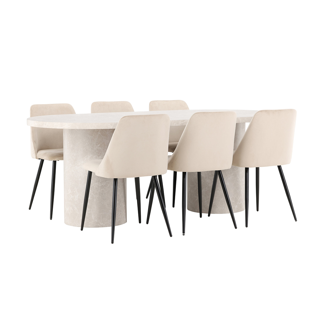 Matgrupp Venture Home Narvik med 6st Night Matstolar