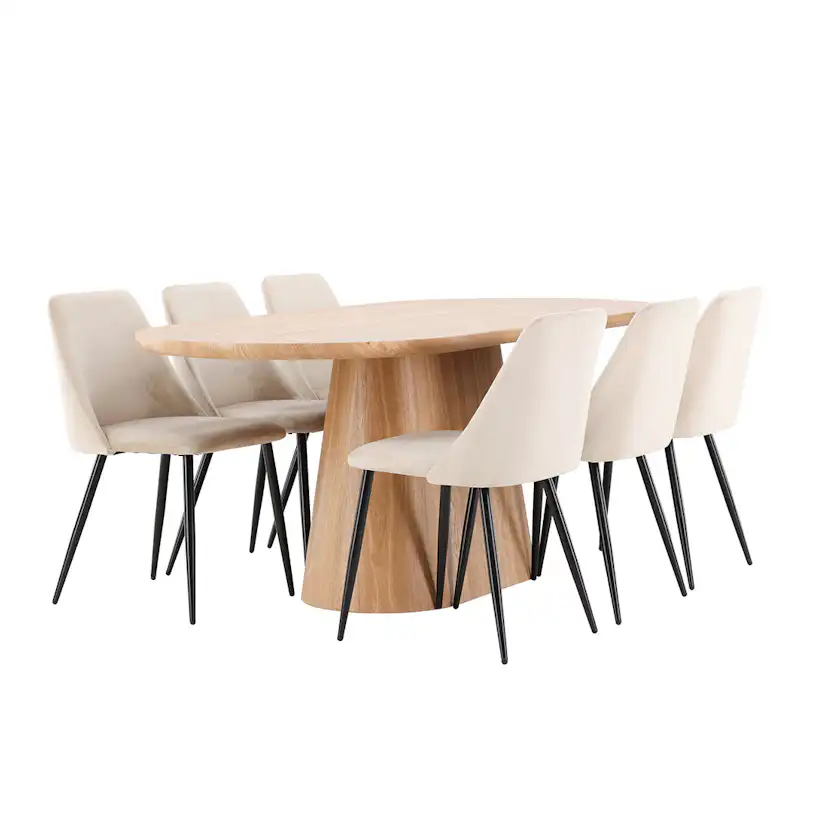 Matgrupp Venture Home Stjärnö med 6st Night Matstolar