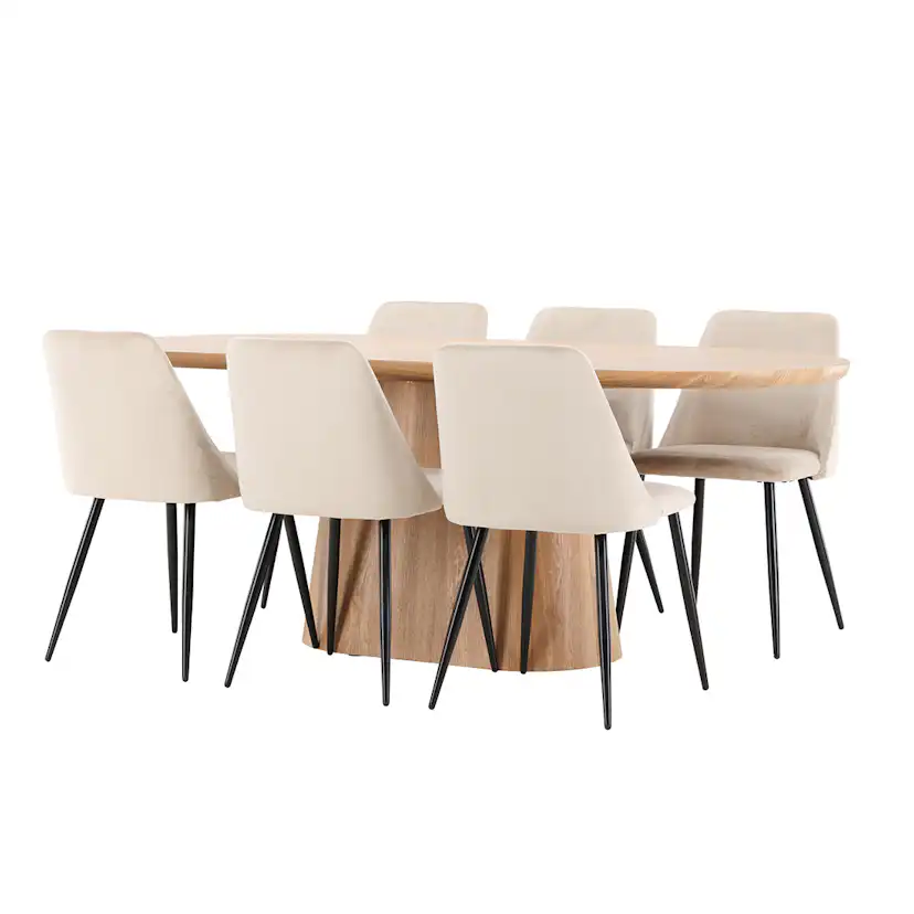 Matgrupp Venture Home Stjärnö med 6st Night Matstolar