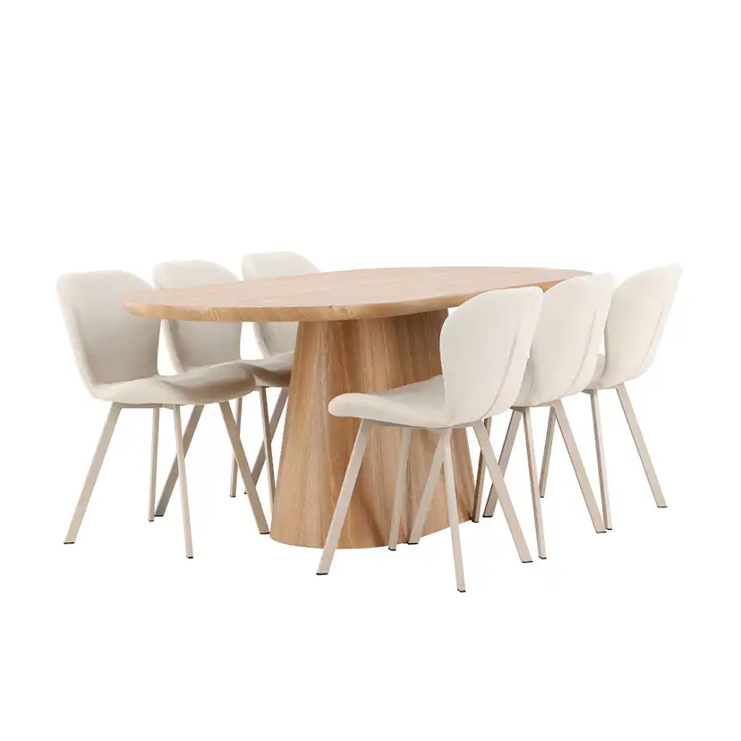 Matgrupp Venture Home Stjärnö med 6st Lilja Matstolar