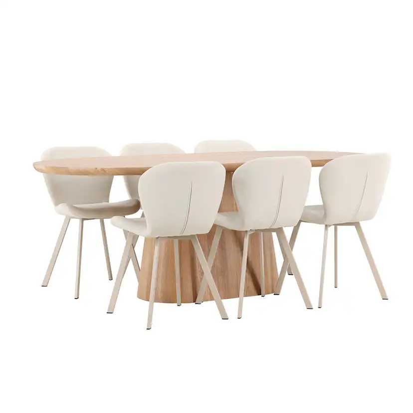 Matgrupp Venture Home Stjärnö med 6st Lilja Matstolar