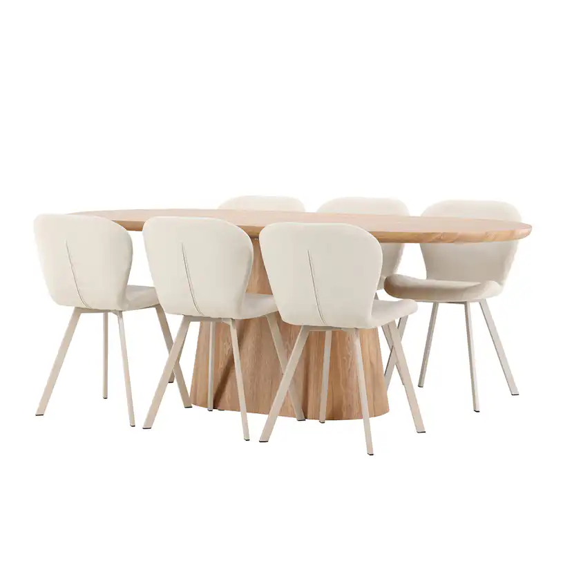 Matgrupp Venture Home Stjärnö med 6st Lilja Matstolar