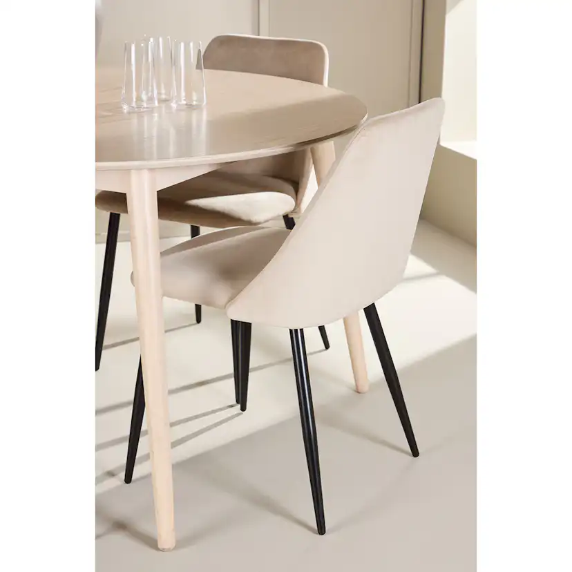 Matgrupp Venture Home Flora Ø120 cm med 4st Night Matstolar