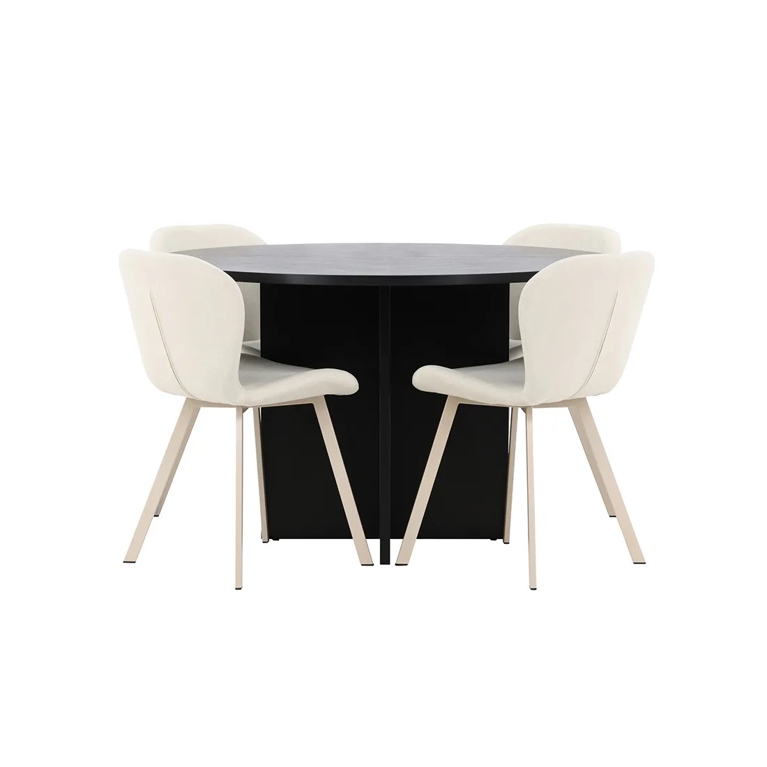 Matgrupp Venture Home Strada Ø120 cm med 4st Lilja Matstolar