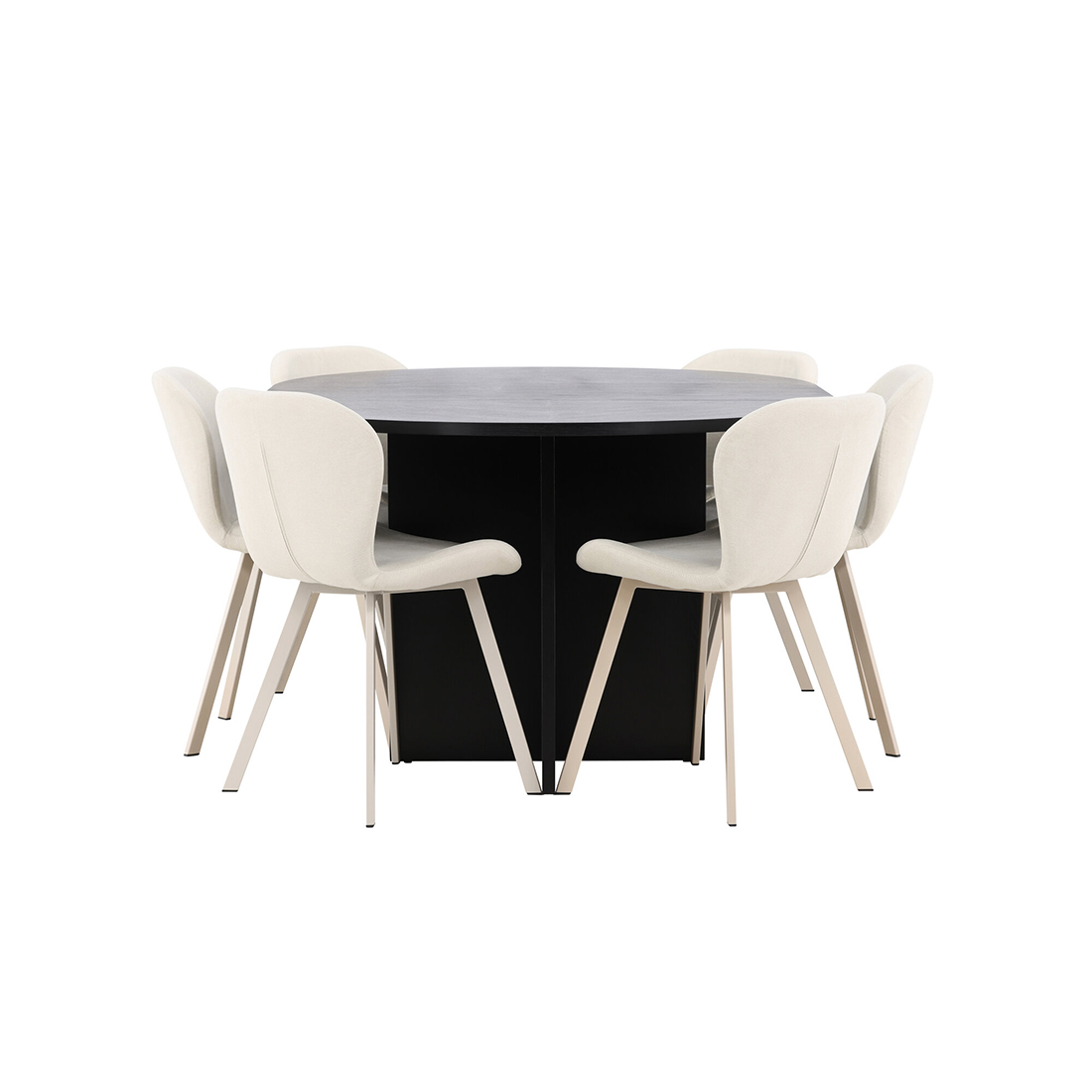 Matgrupp Venture Home Strada Ø120 cm med 6st Lilja Matstolar