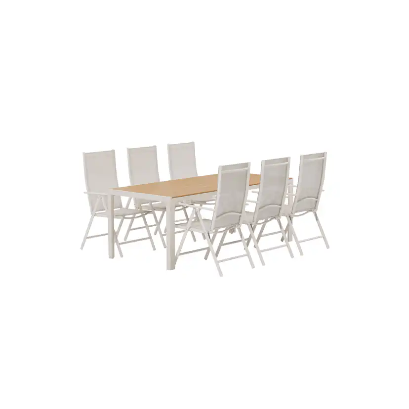 Matgrupp Utomhus Venture Home Break 90x205 cm med 6 st Break Trädgårdsstolar