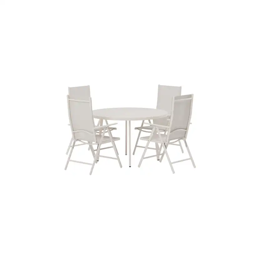 Matgrupp Utomhus Venture Home Giardini Ø120 cm med 4 st Break Trädgårdsstolar