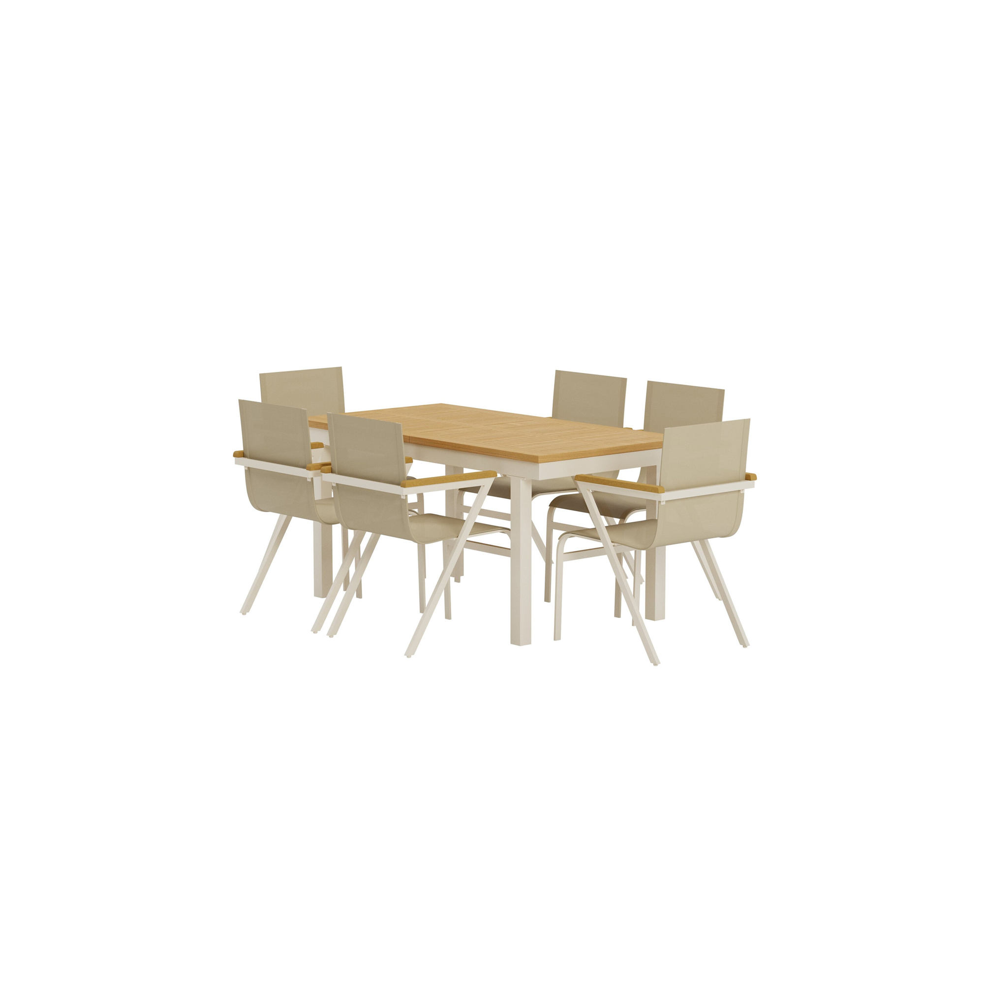 Matgrupp Utomhus Venture Home Panama 90x160 cm med 6 st Mexico Trädgårdsstolar