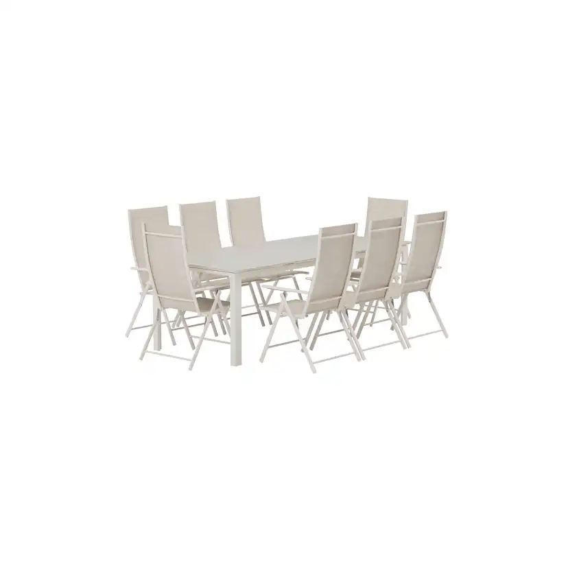 Matgrupp Utomhus Venture Home Levels 100x229 cm med 8 st Levanzo Trädgårdsstolar