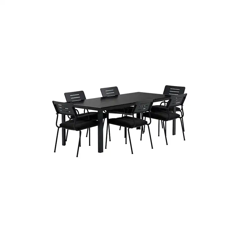 Matgrupp Utomhus Venture Home Break 90x205 cm med 6 st Nicke Trädgårdsstolar