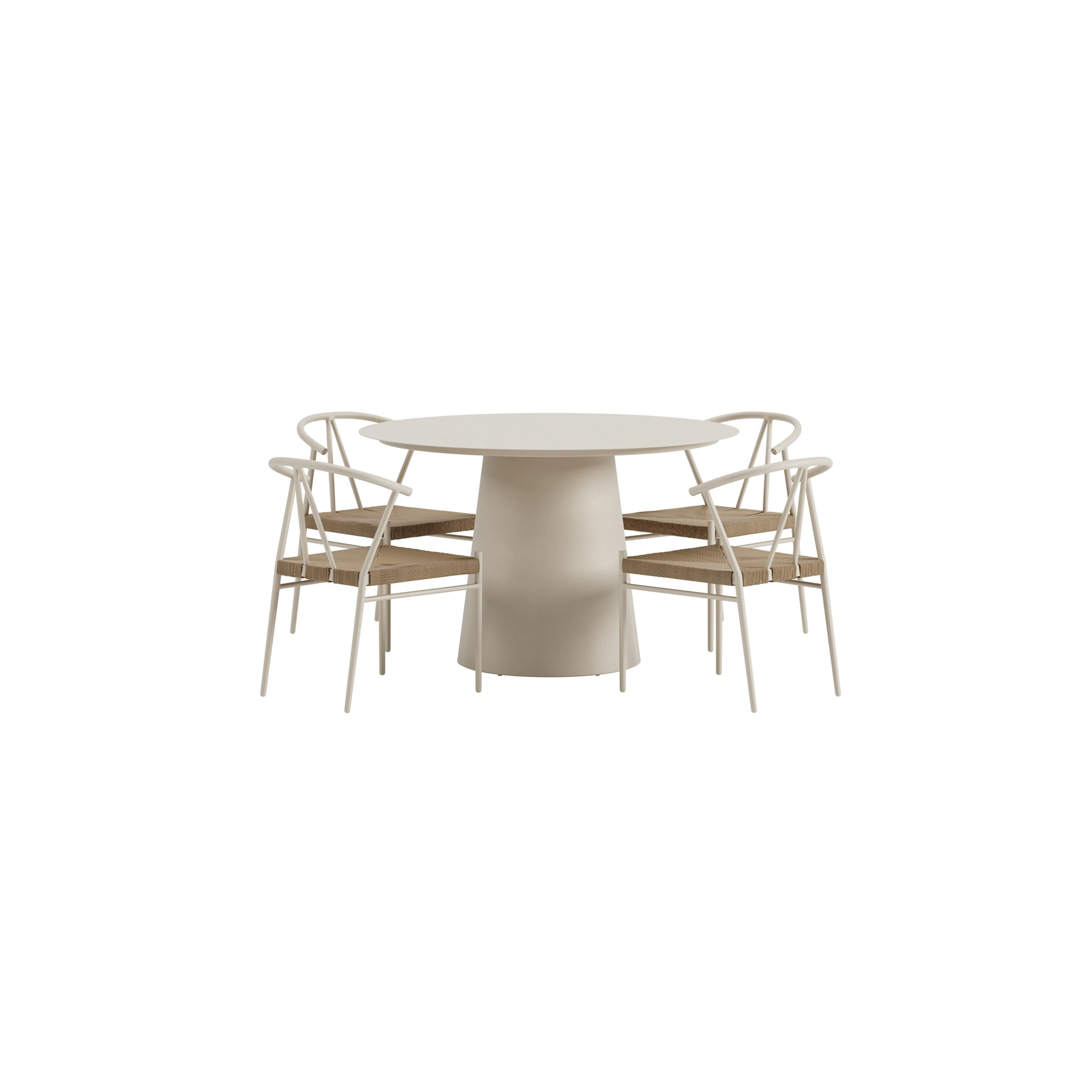 Matgrupp Utomhus Venture Home Lanzo Ø120 cm med 4 st Alfons Trädgårdsstolar