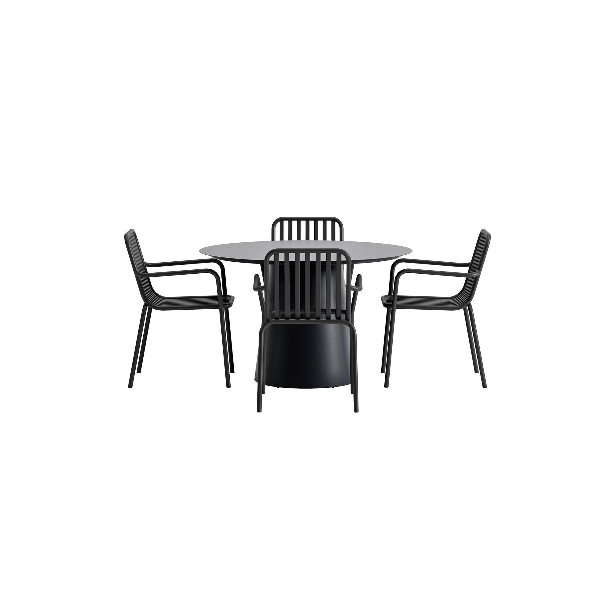 Matgrupp Utomhus Venture Home Lanzo Ø120 cm med 4 st Peking Trädgårdsstolar